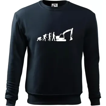 Chlapecké tričko Evoluce bagr velký - Mikina Essential dětská - 146 cm/10 let ( Námořní modrá (velmi tmavá - téměř černá) )