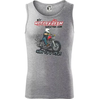 Být motorkářem nebyla moje volba cesťák - Tílko pánské Core - XL ( Tmavě šedý melír )