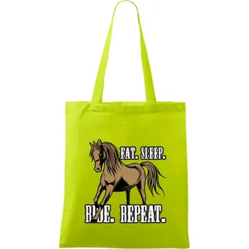 Eat Sleep Ride Repeat Western - Taška bavlněná - 42 x 38 cm ( Limetková )