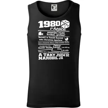 1980 v kostce - Tílko pánské Core - S ( Černá )