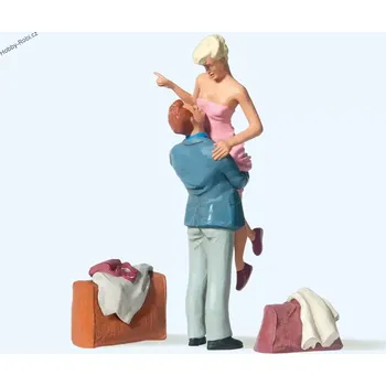 Modelová železnice Postavičky Šťastný návrat G - Preiser 45120 (Zahradní železnice)