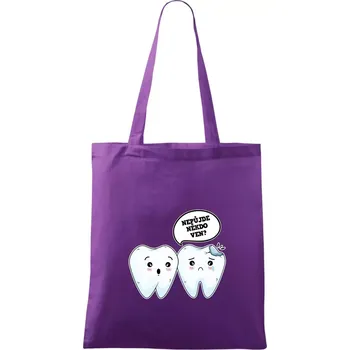 Nepůjde někdo ven - Taška bavlněná - 42 x 38 cm ( Fialová )