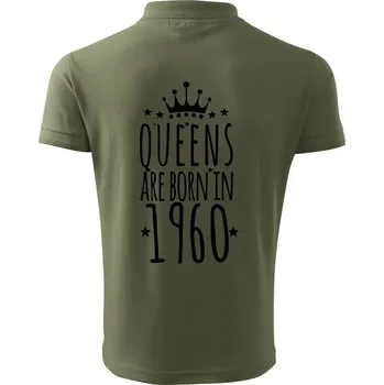 Pánská košile Queens are born in 1960 - Polokošile pánská Pique Polo 203 - M ( Khaki )