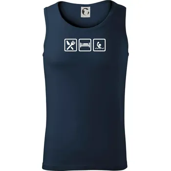 Eat sleep vodní pólo v řadě - Tílko pánské Core - L ( Námořní modrá (téměř černá) )