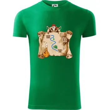 Pánské oblečení Cesta rumu - Viper FIT - Pánské zůžené tričko - XL ( Středně zelená )