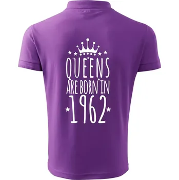Queens are born in 1962 - Polokošile pánská Pique Polo 203 - XL ( Fialová )