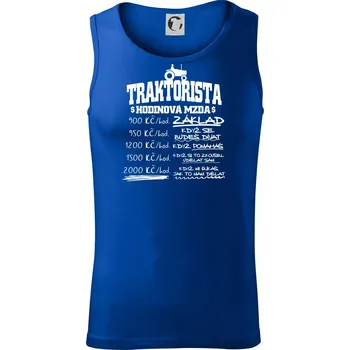 Traktorista hodinová mzda - Tílko pánské Core - 2XL ( Královská modrá )