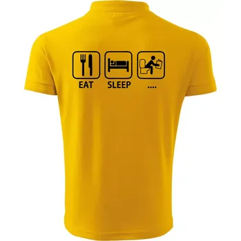 Pánská košile Eat sleep záchod - Polokošile pánská Pique Polo 203 - M ( Žlutá )