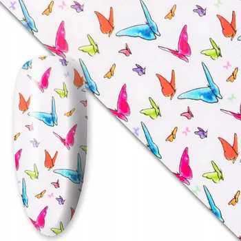 Přenosová Fólie na nehty pro hybridní gely 100 cm Motýli Č. 22