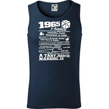 1965 v kostce - Tílko pánské Core - L ( Námořní modrá (velmi tmavá - téměř černá) )