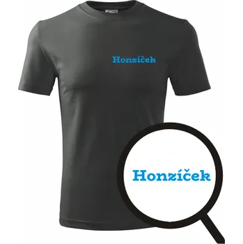 Grafitové tričko Honzíček - tričko se jménem - barva antracit - velikost M