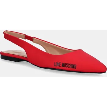 Dámské baleríny Baleríny Love Moschino červená barva, s odkrytou patou, JA11021G1MIM0500 33X, EUR 36
