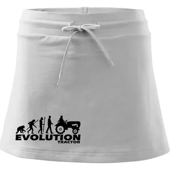 Dámská sukně Evoluce traktor - Sportovní sukně - two in one - XS ( Bílá )