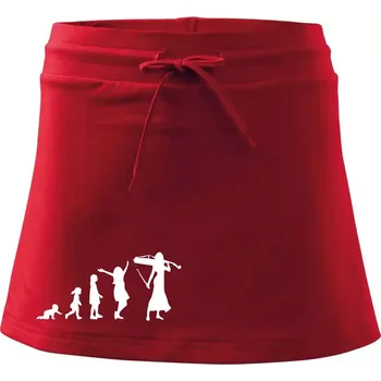 Dámská sukně Evoluce cellistka - Sportovní sukně - two in one - XS ( Červená )