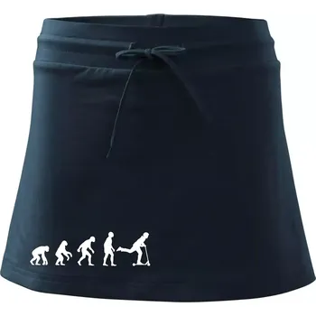 Dámská sukně Evoluce koloběh koloběžka - Sportovní sukně - two in one - XL ( Námořní modrá (velmi tmavá - téměř černá) )