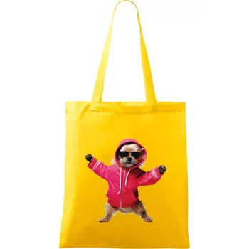 Nákupní taška Yorkšír v mikině - Taška bavlněná - 42 x 38 cm ( Žlutá )