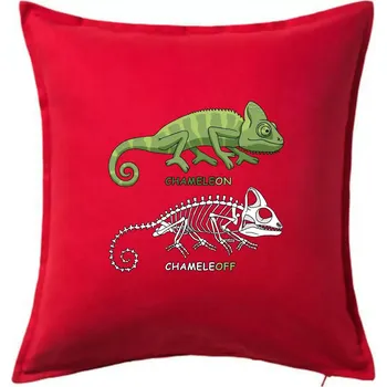 Polštář ChameleON_OFF (Hana-creative) - Polštář 50x50 - 50x50 - Pouze potah ( Červená )