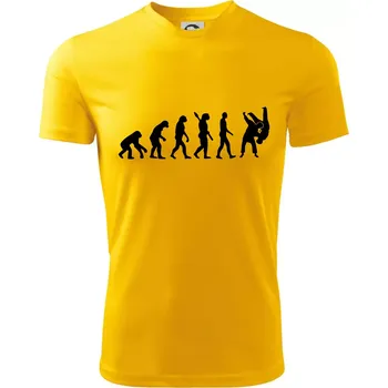 Chlapecké tričko Judo Evoluce boj - Dětské triko sportovní (dresovina) - 158 cm/12 let ( Žlutá )