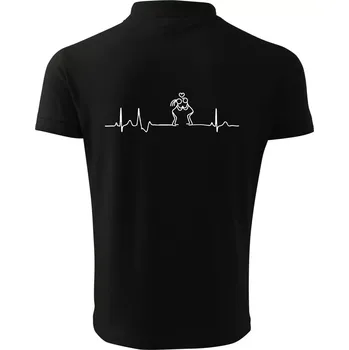 Pánská košile EKG zamilovaný pár - Polokošile pánská Pique Polo 203 - 3XL ( Černá )