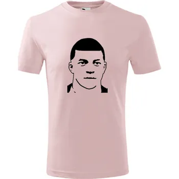Růžové dětské tričko Mbappe - dárek pro fotbalistu - fotbalový dárek - barva růžová - velikost 6let