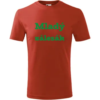 Chlapecké tričko Červené dětské tričko Mladý zálesák - barva červená - velikost 4roky