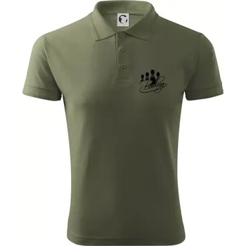 Pánská košile Bowling kuželky - Polokošile pánská Pique Polo 203 - L ( Khaki )