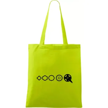 Evoluce pedály - Taška bavlněná - 42 x 38 cm ( Limetková )
