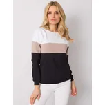 Černo-bílá dámská mikina bez kapuce RV-BL-5787.15X-black Velikost: XL