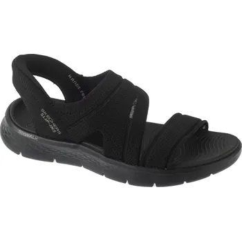 Dámské sandále Černé dámské sportovní sandály Skechers Slip-Ins: Go Walk Flex Sandal - Enticing 141482-BBK Velikost: 41