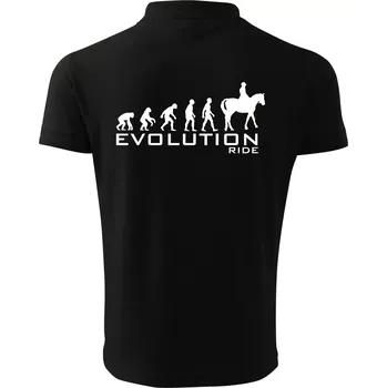 Pánská košile Evoluce Ride horse - Polokošile pánská Pique Polo 203 - 5XL ( Černá )