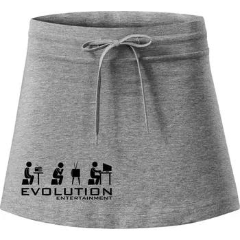Dámská sukně Evoluce zábavy - Sportovní sukně - two in one - XL ( Tmavě šedý melír )