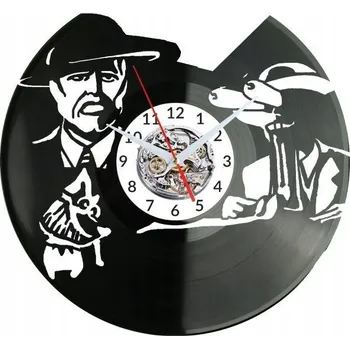 Hodiny MASKA HODINY NÁSTĚNNÉ DEKORATIVNÍ MODERNÍ VINYLOVÁ DESKA