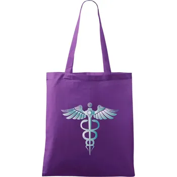 Hrdinové zdravotnictví - logo (Pecka design) - Taška bavlněná - 42 x 38 cm ( Fialová )