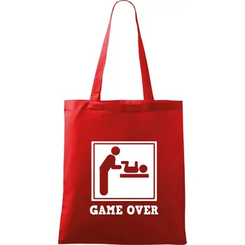 Nákupní taška Game over miminko - Taška bavlněná - 42 x 38 cm ( Červená )