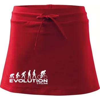 Dámská sukně Evoluce cyklistiky - Sportovní sukně - two in one - XS ( Červená )