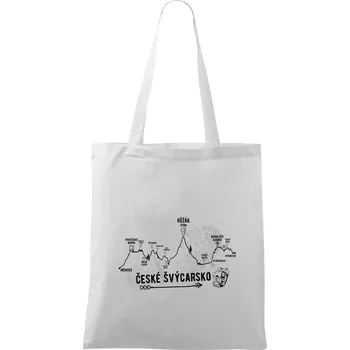 Profil České Švýcarsko - Taška bavlněná - 42 x 38 cm ( Bílá )