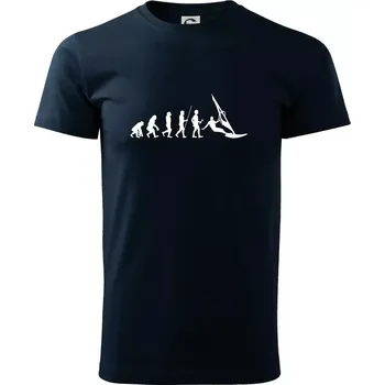 Pánské tričko Evoluce Windsurfing - Triko extra velké (5-8XL) - 8XL ( Námořní modrá (velmi tmavá - téměř černá) )