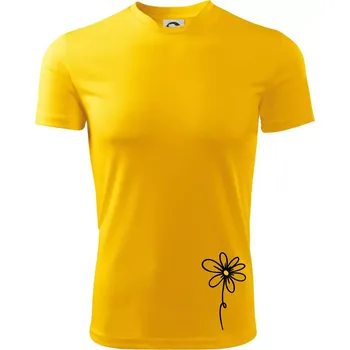 Chlapecké tričko Kopretina - dole na výšku - Dětské triko sportovní (dresovina) - 146 cm/10 let ( Žlutá )