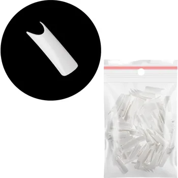 60x Tipy na nehty Bílé Bez Kapsičky V Sáčku Odolné Pružné Č. 10