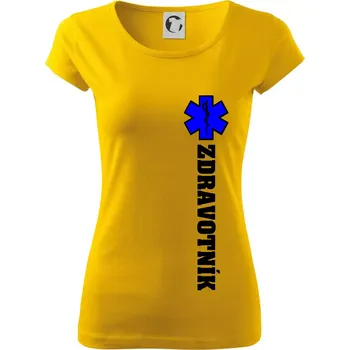 Hvězda života - zdravotník - Dámské triko Pure - S ( Žlutá )