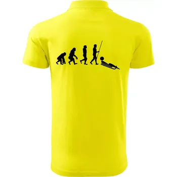 Pánská košile Evoluce jízdy na bobu - Polokošile pánská Pique Polo 203 - 4XL ( Citrónová )