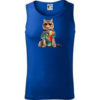 Kočka v létě - Tílko pánské Core - XL ( Královská modrá )