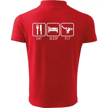 Pánská košile Eat sleep Motocross - freestyle - Polokošile pánská Pique Polo 203 - L ( Červená )