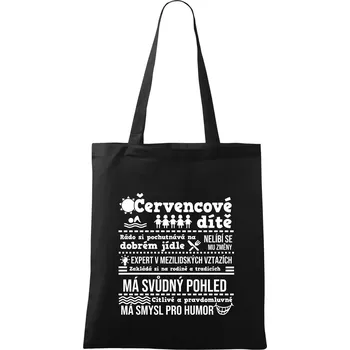 Nákupní taška Narozeniny červenec - Taška bavlněná - 42 x 38 cm ( Černá )