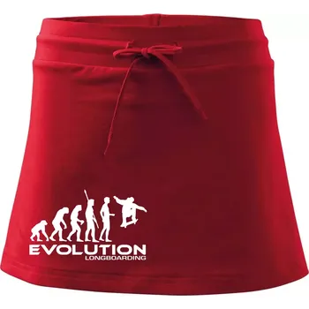 Dámská sukně Evoluce longboard jump - Sportovní sukně - two in one - M ( Červená )