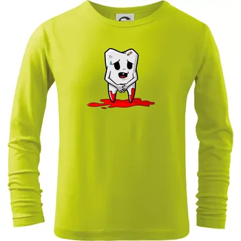 Dětská móda Vytržený zoubek - Triko dětské Long Sleeve - 104-110cm / 3-4 roky ( Limetková )