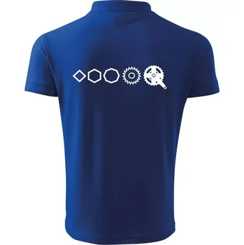 Pánská košile Evoluce pedály - Polokošile pánská Pique Polo 203 - S ( Královská modrá )