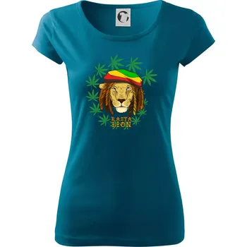 Dámské tričko Rasta Lion - Dámské triko Pure - XS ( Petrolejová )