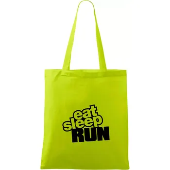 Nákupní taška Eat sleep run velké - Taška bavlněná - 42 x 38 cm ( Limetková )