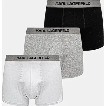 Boxerky Boxerky Karl Lagerfeld 3-pack pánské, šedá barva, A1M47020 09A, vel. L